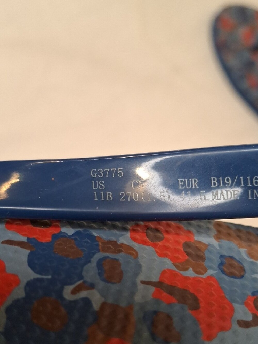 Coach Blue Floral Print Jelly Thong Flip Flops. Like New. - Picture 9 of 9